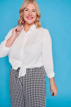 Lorraine Designs Tops | Shirt Dresses*Asher White Longline Shirt