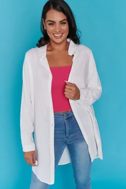 Lorraine Designs Tops | Shirt Dresses*Ashley White Shirt