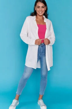 Lorraine Designs Tops | Shirt Dresses*Ashley White Shirt