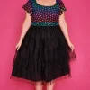Lorraine Designs Fit & Flare Dresses | Off The Shoulder Dresses*Aspen Neon Love Dress