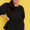 Ebby & I Tops*Atalanta Black Top