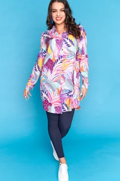 Lorraine Designs Tops*Aubree Textured Palms Shirt