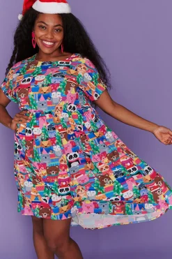 Lorraine Designs Casual Dresses | Loose Dresses*Bam Jolly N Bright Christmas Dress