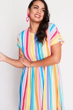 Lorraine Designs Casual Dresses | Loose Dresses*Bam LPD Candy Stripe Dress