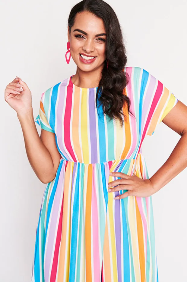 Lorraine Designs Casual Dresses | Loose Dresses*Bam LPD Candy Stripe Dress