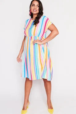 Lorraine Designs Casual Dresses | Loose Dresses*Bam LPD Candy Stripe Dress