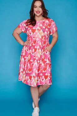 Lorraine Designs Casual Dresses | Loose Dresses*Bam Painterly Hearts Dress