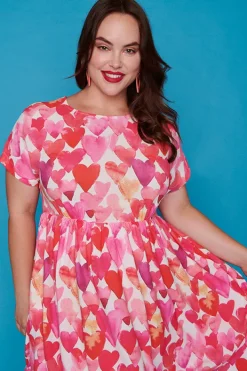 Lorraine Designs Casual Dresses | Loose Dresses*Bam Painterly Hearts Dress