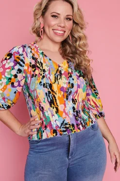 Lorraine Designs Tops*Beaming Jungle Daisy Top