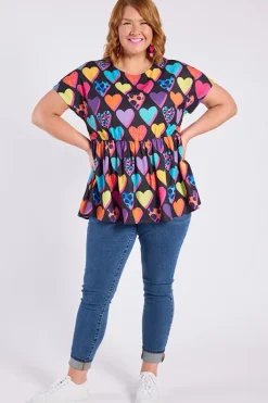 Lorraine Designs Tops*Betty Inky Hearts Top