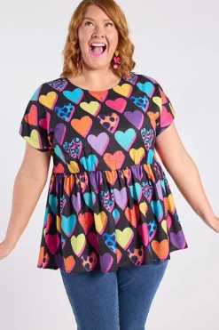 Lorraine Designs Tops*Betty Inky Hearts Top