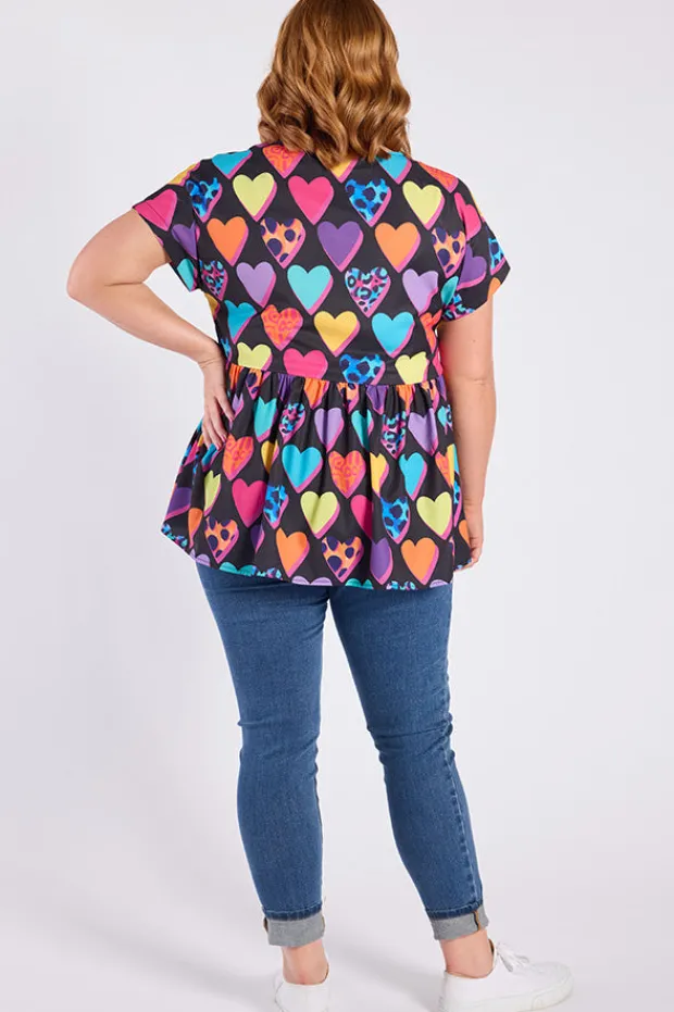 Lorraine Designs Tops*Betty Inky Hearts Top
