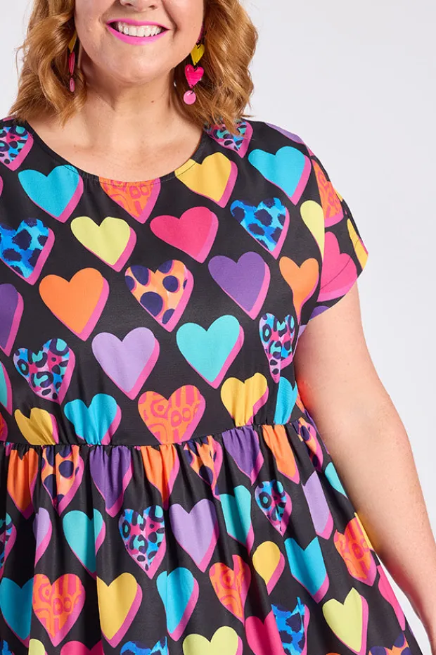 Lorraine Designs Tops*Betty Inky Hearts Top