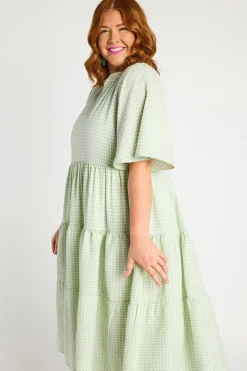 YD International Loose Dresses | Casual Dresses*Birdie Gingham Green Dress