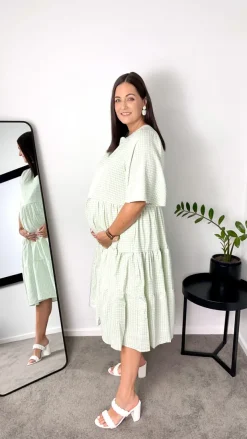 YD International Loose Dresses | Casual Dresses*Birdie Gingham Green Dress