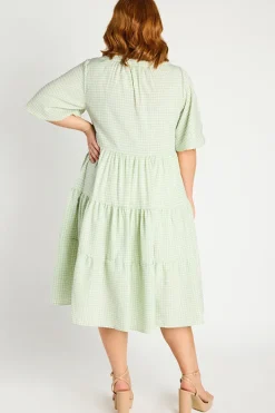 YD International Loose Dresses | Casual Dresses*Birdie Gingham Green Dress