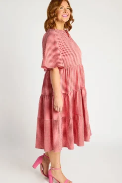 YD International Loose Dresses | Casual Dresses*Birdie Gingham Red Dress