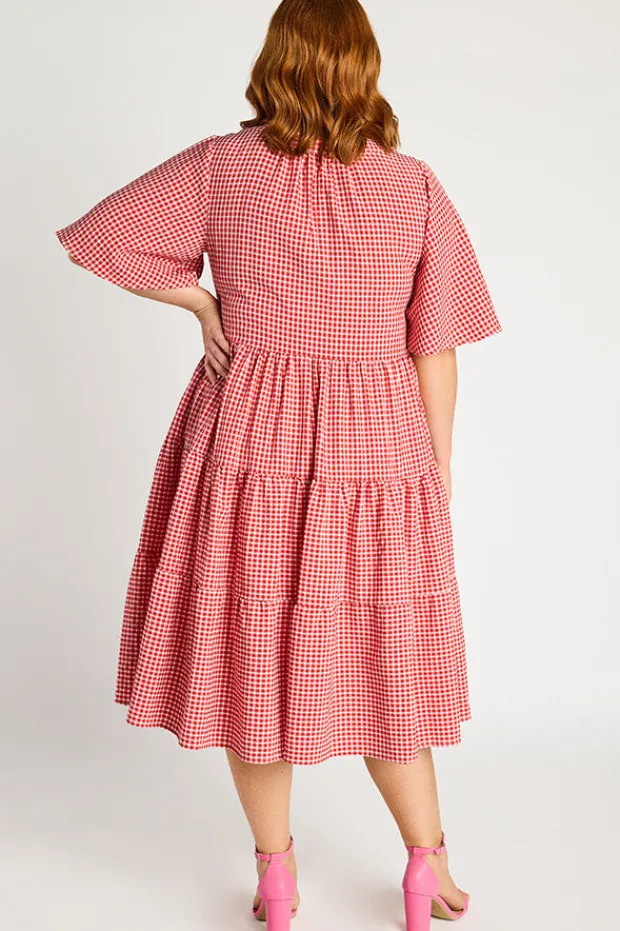 YD International Loose Dresses | Casual Dresses*Birdie Gingham Red Dress