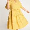 YD International Loose Dresses | Casual Dresses*Birdie Gingham Yellow Dress