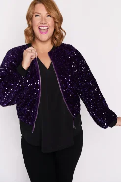 Lorraine Designs Jackets & Coats*Bling Purple Sequins Jacket