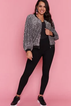 Lorraine Designs Jackets & Coats*Bling Silver Sequins Jacket