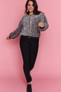 Lorraine Designs Jackets & Coats*Bling Silver Sequins Jacket