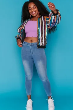Lorraine Designs Jackets & Coats*Bling Stripe Party Jacket