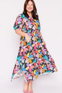 Lorraine Designs Casual Dresses | Fit & Flare Dresses*Bronwyn Rainbow Hibiscus Dress