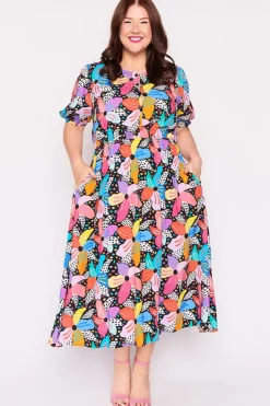 Lorraine Designs Casual Dresses | Fit & Flare Dresses*Bronwyn Rainbow Hibiscus Dress