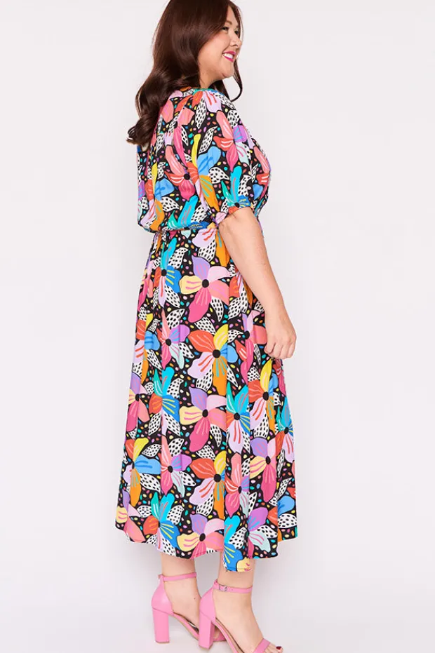 Lorraine Designs Casual Dresses | Fit & Flare Dresses*Bronwyn Rainbow Hibiscus Dress