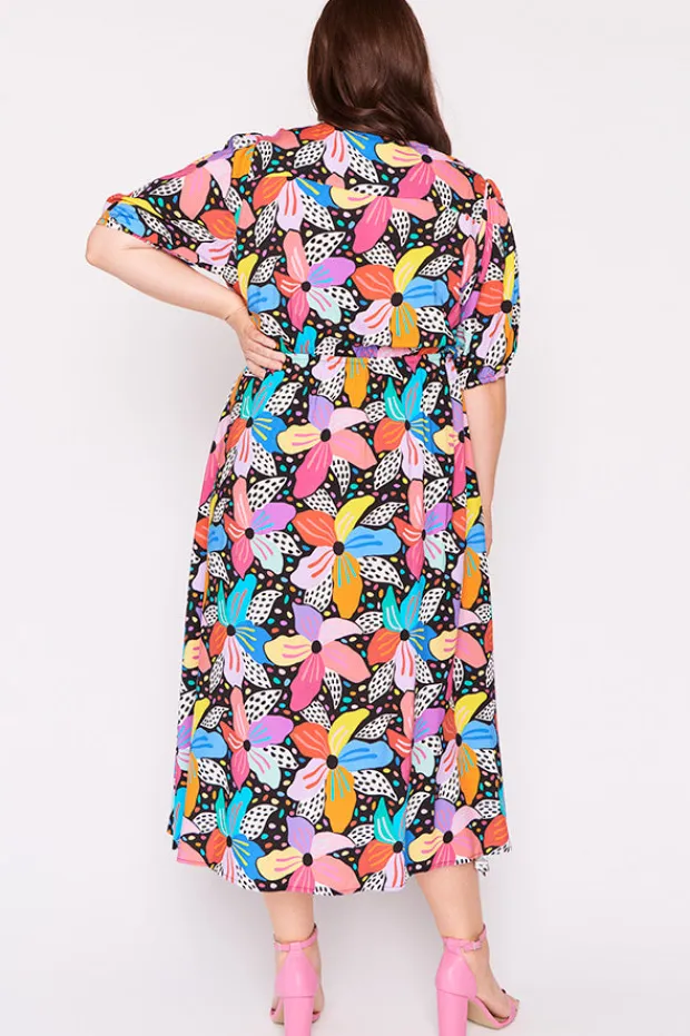 Lorraine Designs Casual Dresses | Fit & Flare Dresses*Bronwyn Rainbow Hibiscus Dress