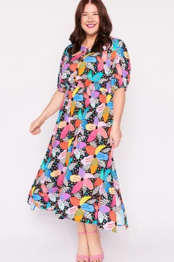 Lorraine Designs Casual Dresses | Fit & Flare Dresses*Bronwyn Rainbow Hibiscus Dress