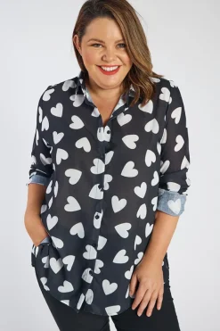Lorraine Designs Tops*Cali Hearts a Flutter Shirt