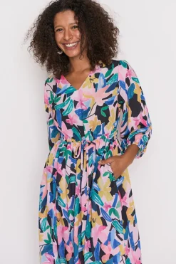 Lorraine Designs Loose Dresses | Fit & Flare Dresses*Carter Colour Block Garden Dress