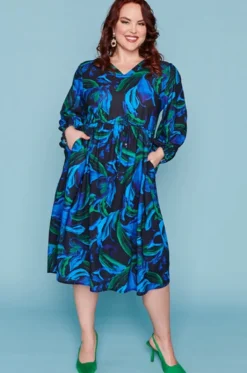 Lorraine Designs Casual Dresses | Fit & Flare Dresses*Carter Ocean Blue Dress
