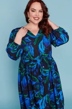 Lorraine Designs Casual Dresses | Fit & Flare Dresses*Carter Ocean Blue Dress