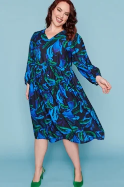 Lorraine Designs Casual Dresses | Fit & Flare Dresses*Carter Ocean Blue Dress