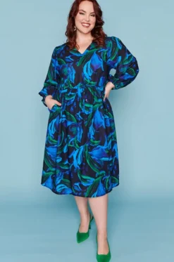 Lorraine Designs Casual Dresses | Fit & Flare Dresses*Carter Ocean Blue Dress