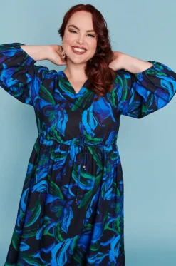 Lorraine Designs Casual Dresses | Fit & Flare Dresses*Carter Ocean Blue Dress