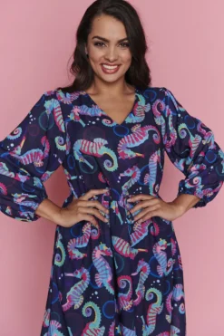 Lorraine Designs Casual Dresses | Fit & Flare Dresses*Carter Seahorses Dress