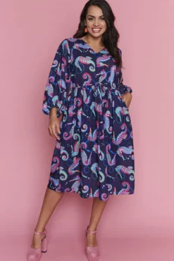 Lorraine Designs Casual Dresses | Fit & Flare Dresses*Carter Seahorses Dress