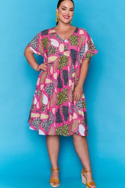 Lorraine Designs Casual Dresses | Loose Dresses*Charlotte Pink Safari Dress