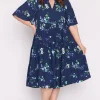 YD International Loose Dresses | Casual Dresses*Chrissie Blue Blossom Dress
