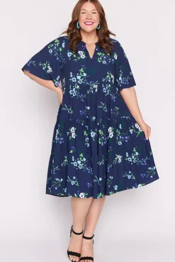 YD International Loose Dresses | Casual Dresses*Chrissie Blue Blossom Dress