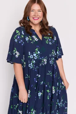 YD International Loose Dresses | Casual Dresses*Chrissie Blue Blossom Dress