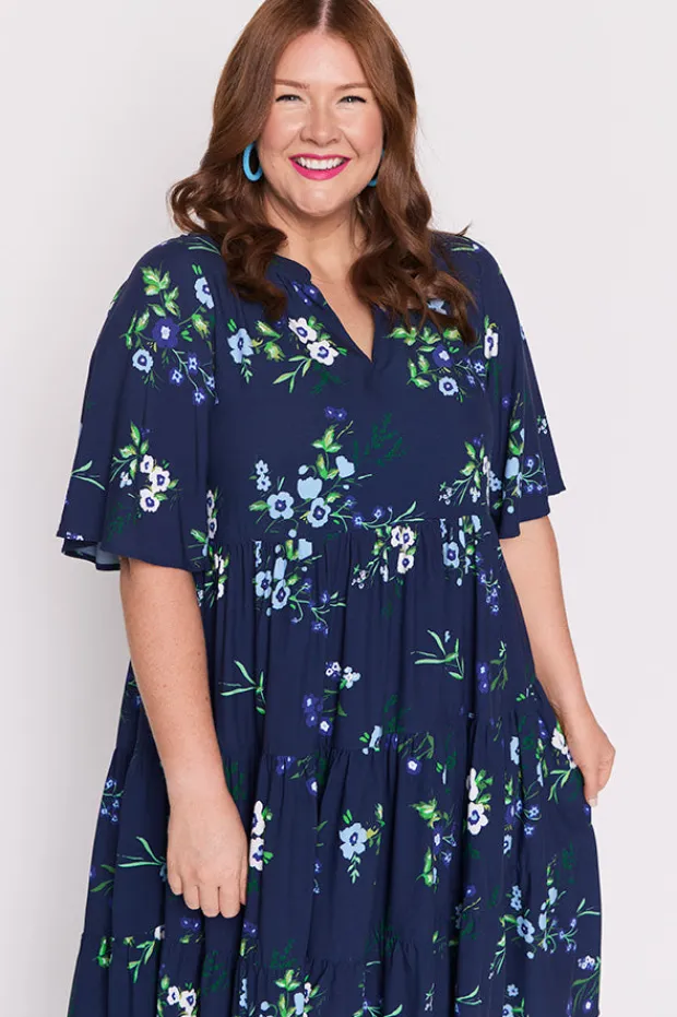 YD International Loose Dresses | Casual Dresses*Chrissie Blue Blossom Dress
