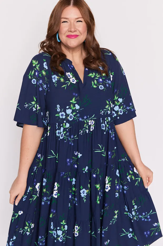 YD International Loose Dresses | Casual Dresses*Chrissie Blue Blossom Dress