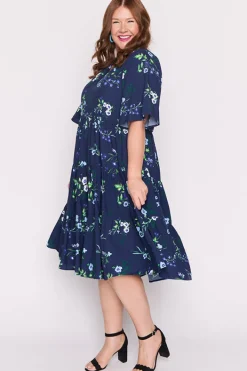 YD International Loose Dresses | Casual Dresses*Chrissie Blue Blossom Dress