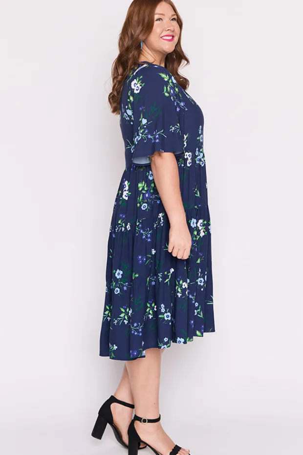 YD International Loose Dresses | Casual Dresses*Chrissie Blue Blossom Dress