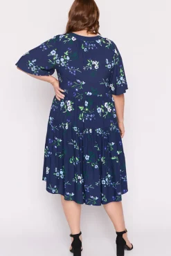 YD International Loose Dresses | Casual Dresses*Chrissie Blue Blossom Dress